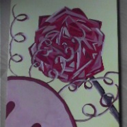 poppie rozerood met geel achter 50x60.jpg